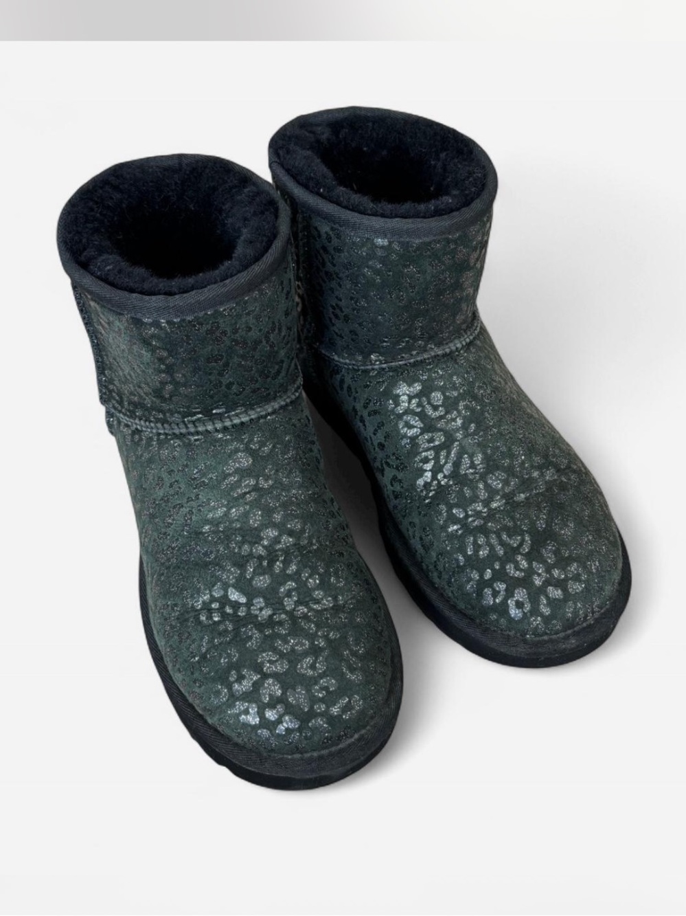 Ugg Classic Mini Snow Leopard Black 7 - Picture 5 of 8